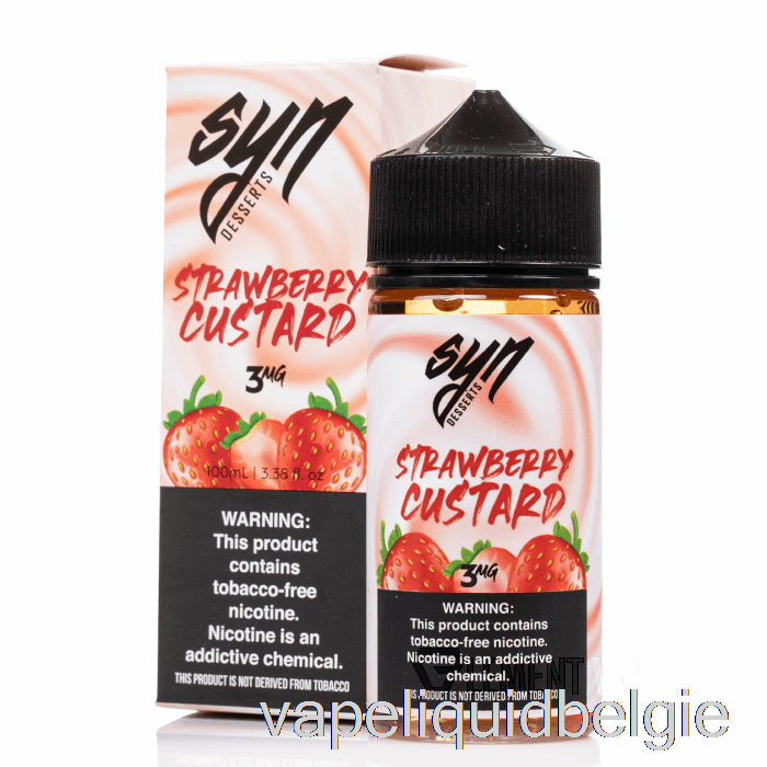 Vape België Aardbeienvla - Syn Vloeistof - 100ml 3mg